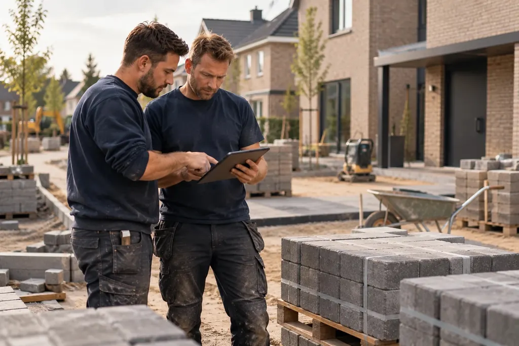 Vakmensen van het team aan het werk op locatie